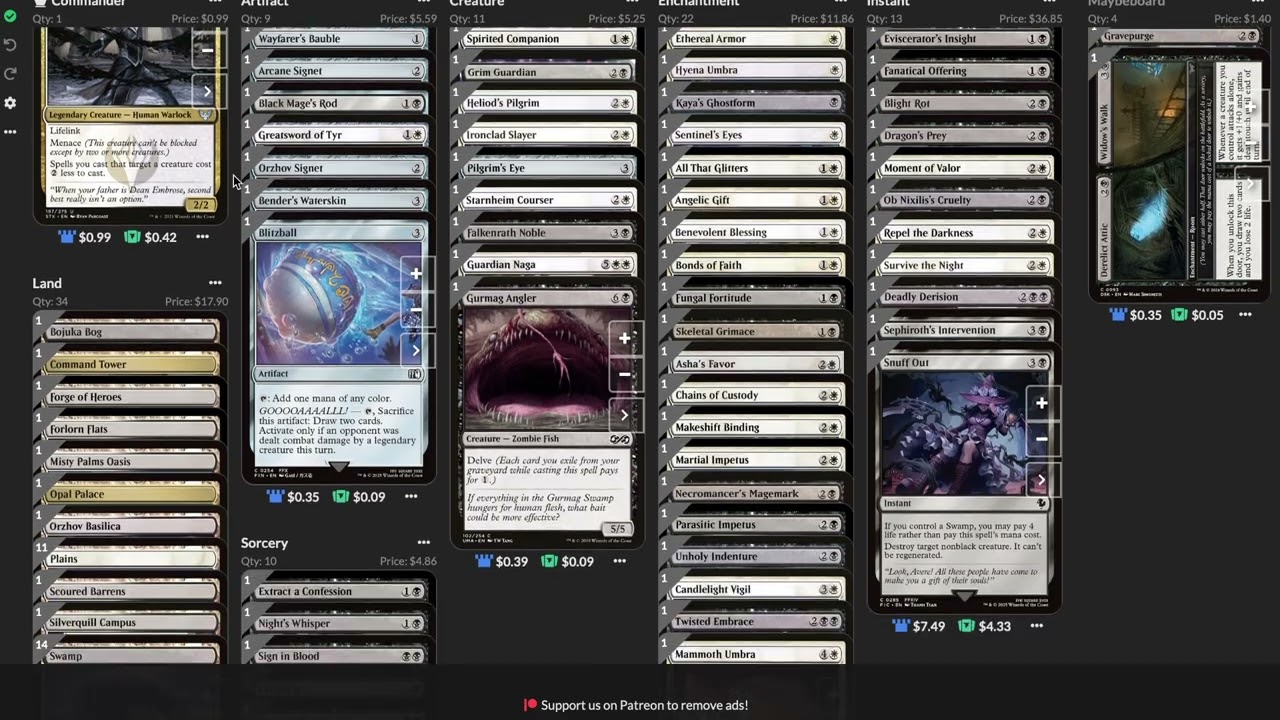 Killian, Ink Duelist - Pauper EDH Build (deck list in description!)