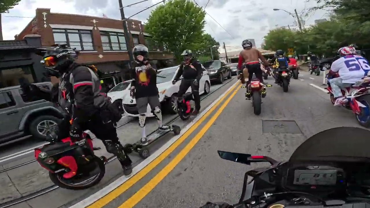 Huge ATL MOB RIDE bike meet pt llI