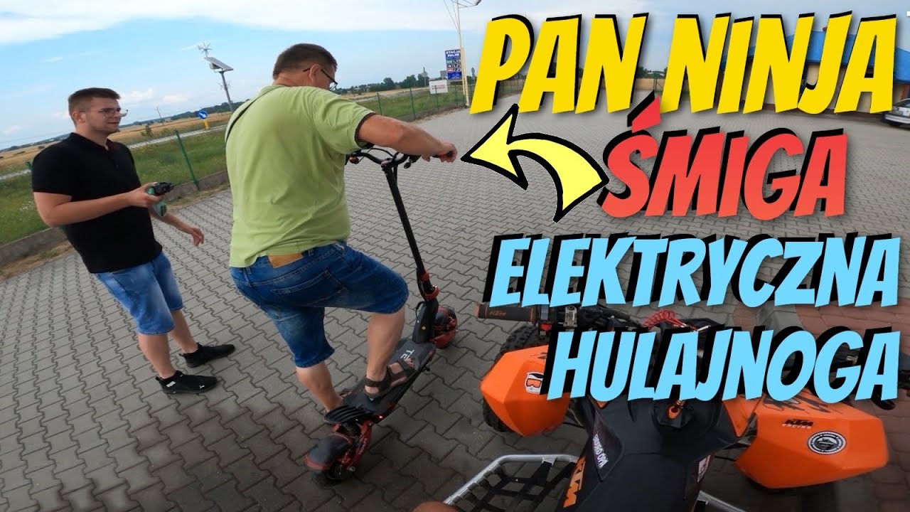 Pan Ninja ze stacji testuję sportową elektryczna hulajnogę / 60km/h / techlife x7