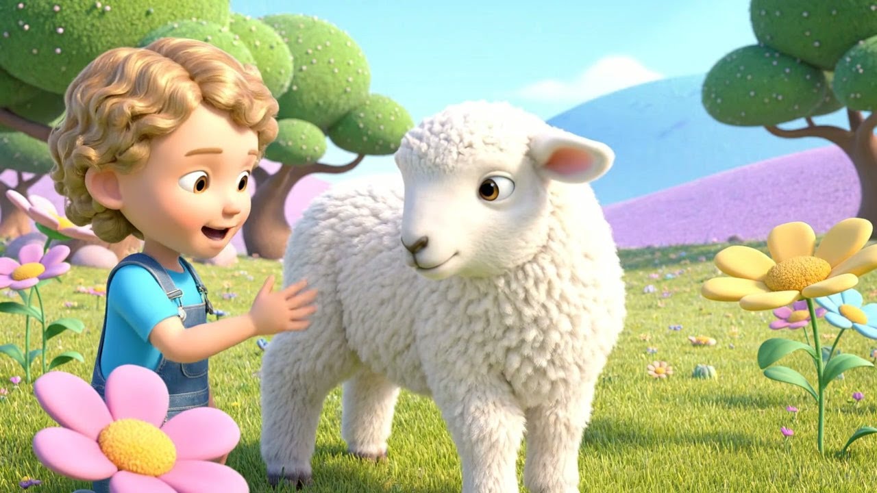 The Sleepy Baby Lamb Curled Up on the Grass | Nursery Rhymes for Kids & Baby Songs