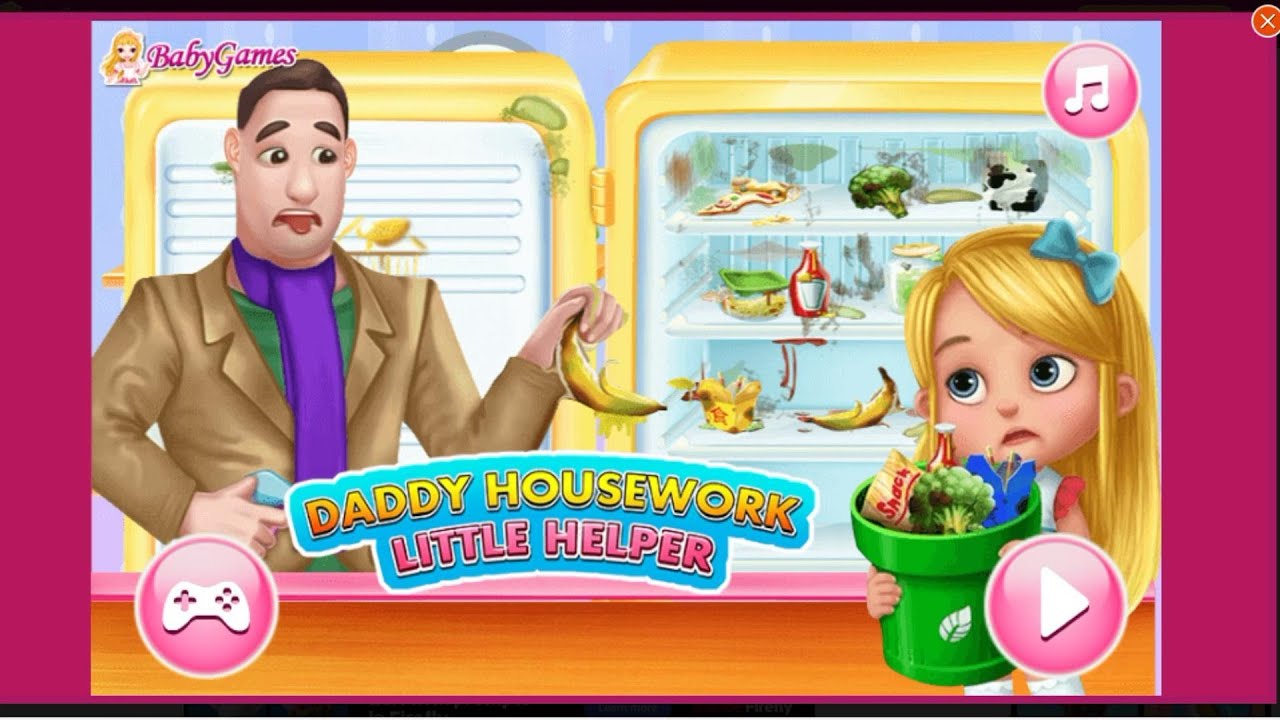 Daddy Housework Little Helper 👨‍👧 | Fun Cleaning Game for Kids | BabyGames.com