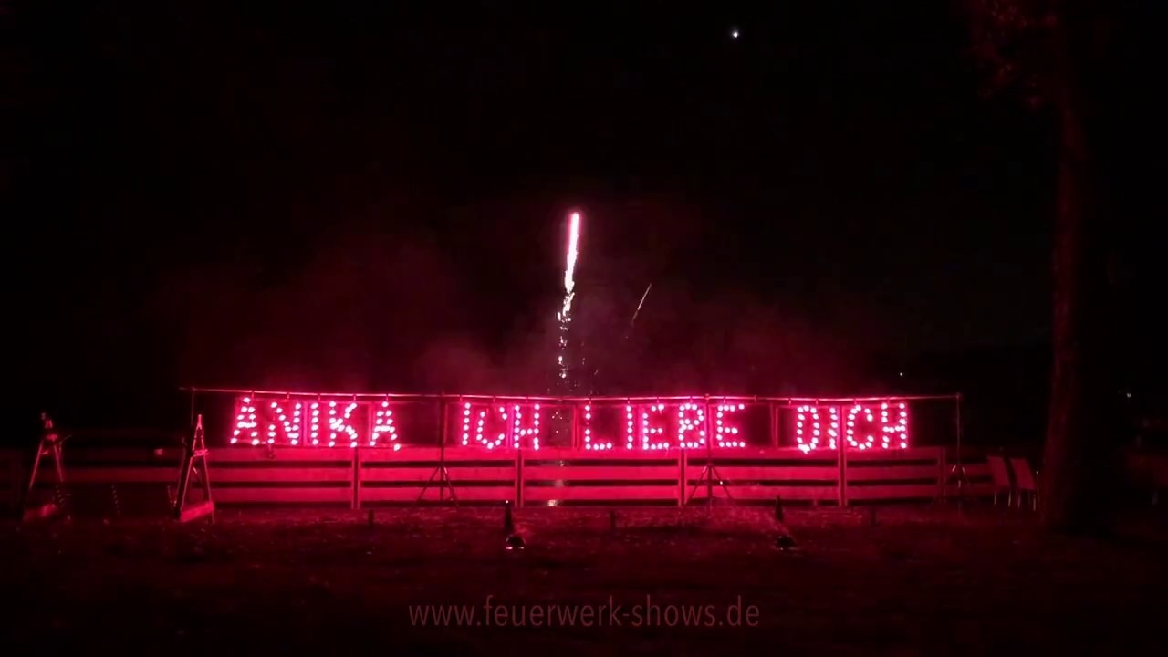 Pyrotechnischer Heiratsantrag in Berlin beim Seehotel Grunewald am 16.11.2017