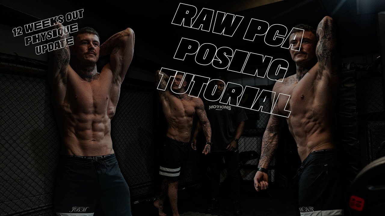 PCA Men's physique posing tutorial - mandatory poses, transitions and I-walk! 12 weeks out update!