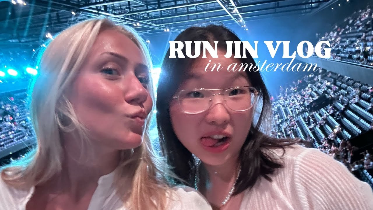 RUN JIN VLOG 🌷🚲🇳🇱  girls weekend in amsterdam, seeing jin, visiting cafes etc