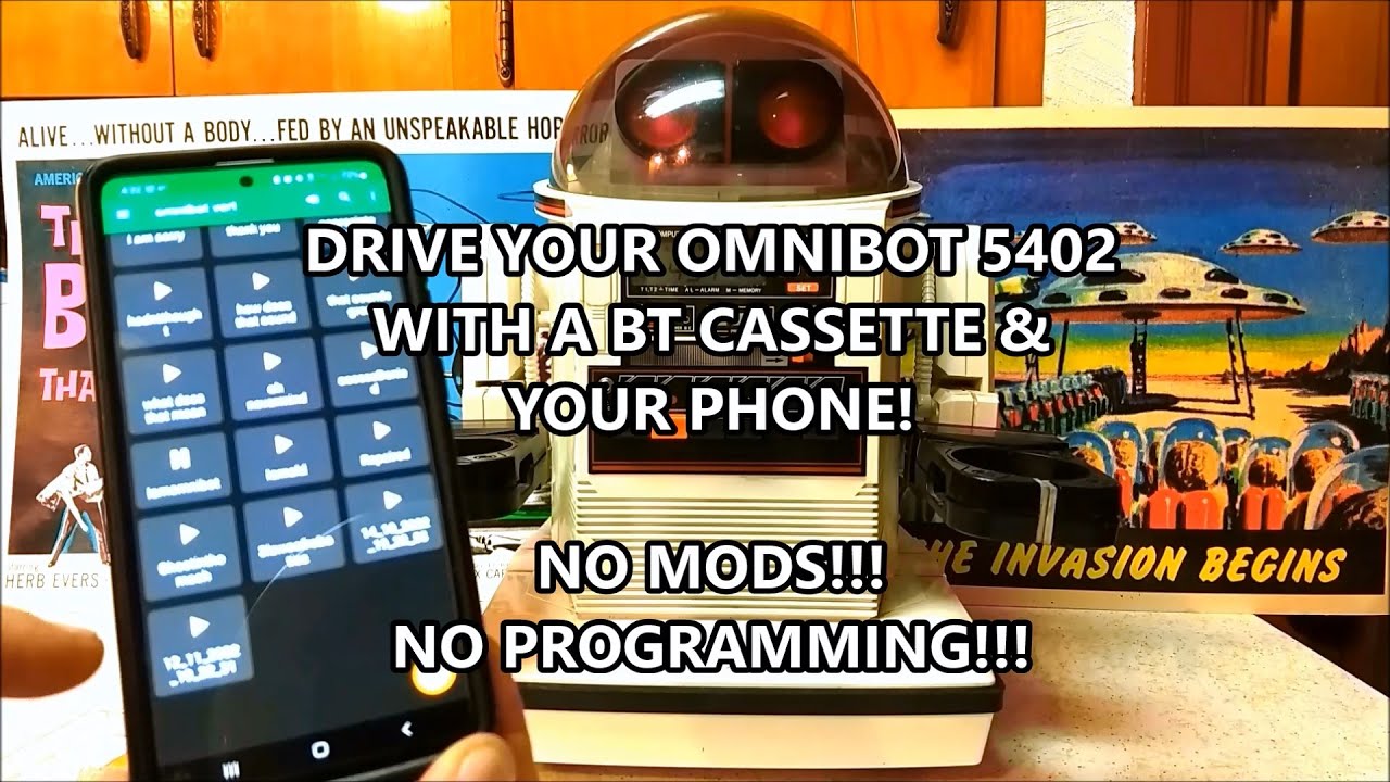 How To Control An Omnibot 5402 With A Phone and A Bluetooth Cassette Adapter