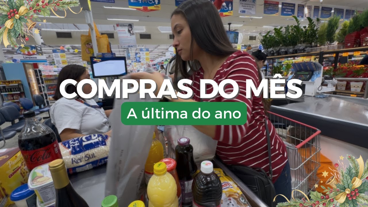 ÚLTIMA COMPRA GRANDE DO ANO | Compras de mercado em família 🛒 🎄