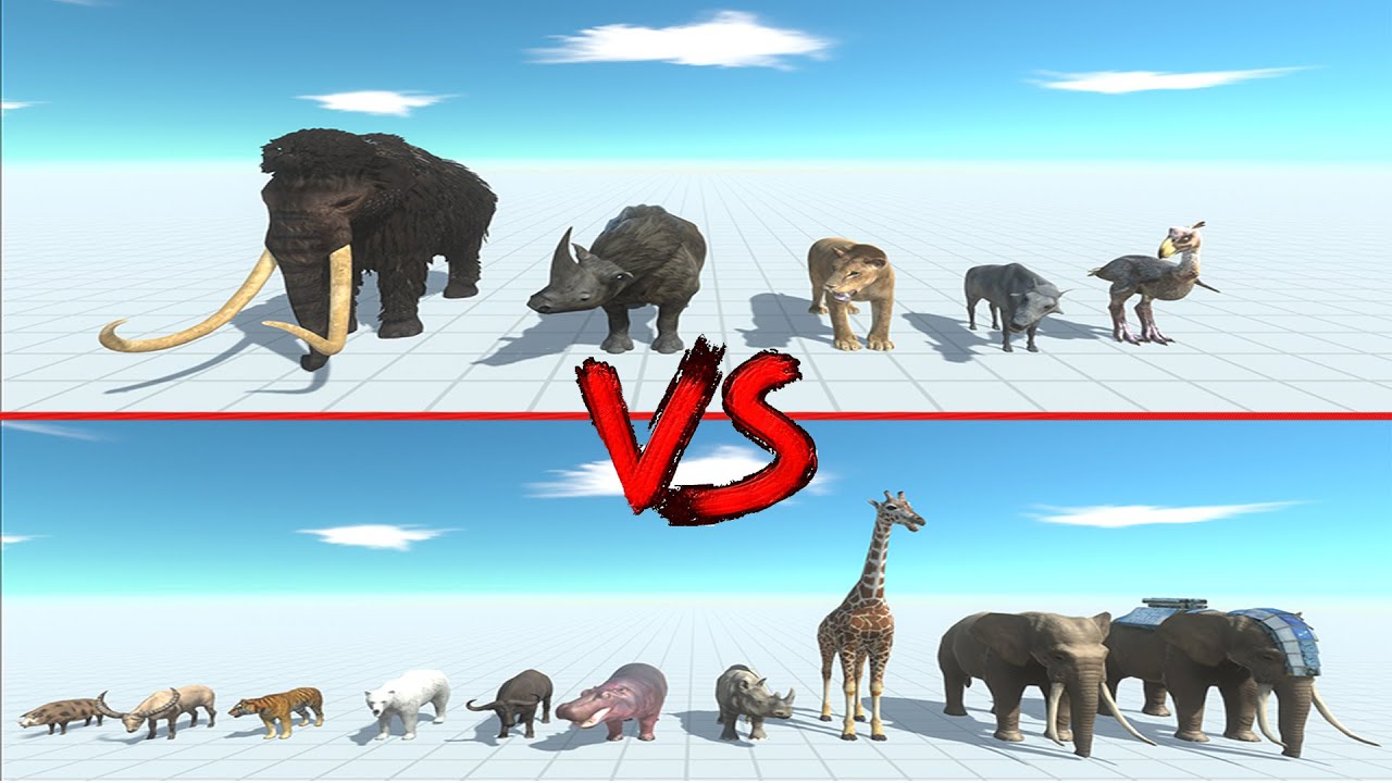 Prehistoric vs Modern Mammals - Animal Revolt Battle Simulator