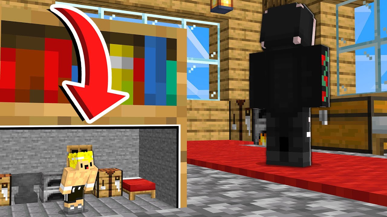 Trolle&eacute; a Mi Amigo construyendo Base Secreta Diminuta en Minecraft