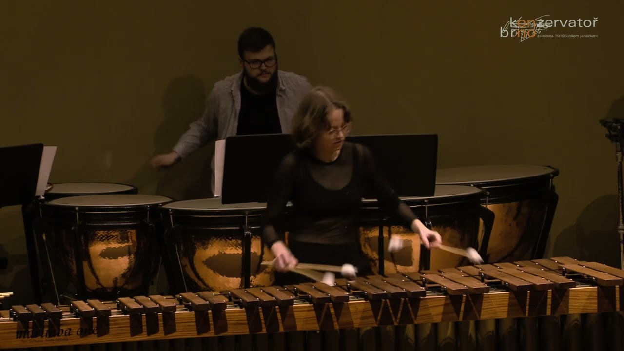 Ney Rosauro: Koncert pro marimbu a soubor bicích nástrojů (1. a 4. věta)