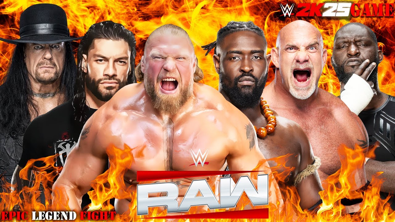 Brock Lesnar, Roman Reigns & The Undertaker vs Oba Femi, Goldberg & Omos | Power WAR