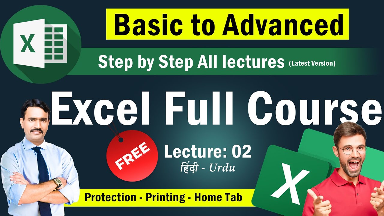 MS Excel Full Course &ndash; Protection, Printing & Home Tab Explained | Clipboard & Font Group Tutorial