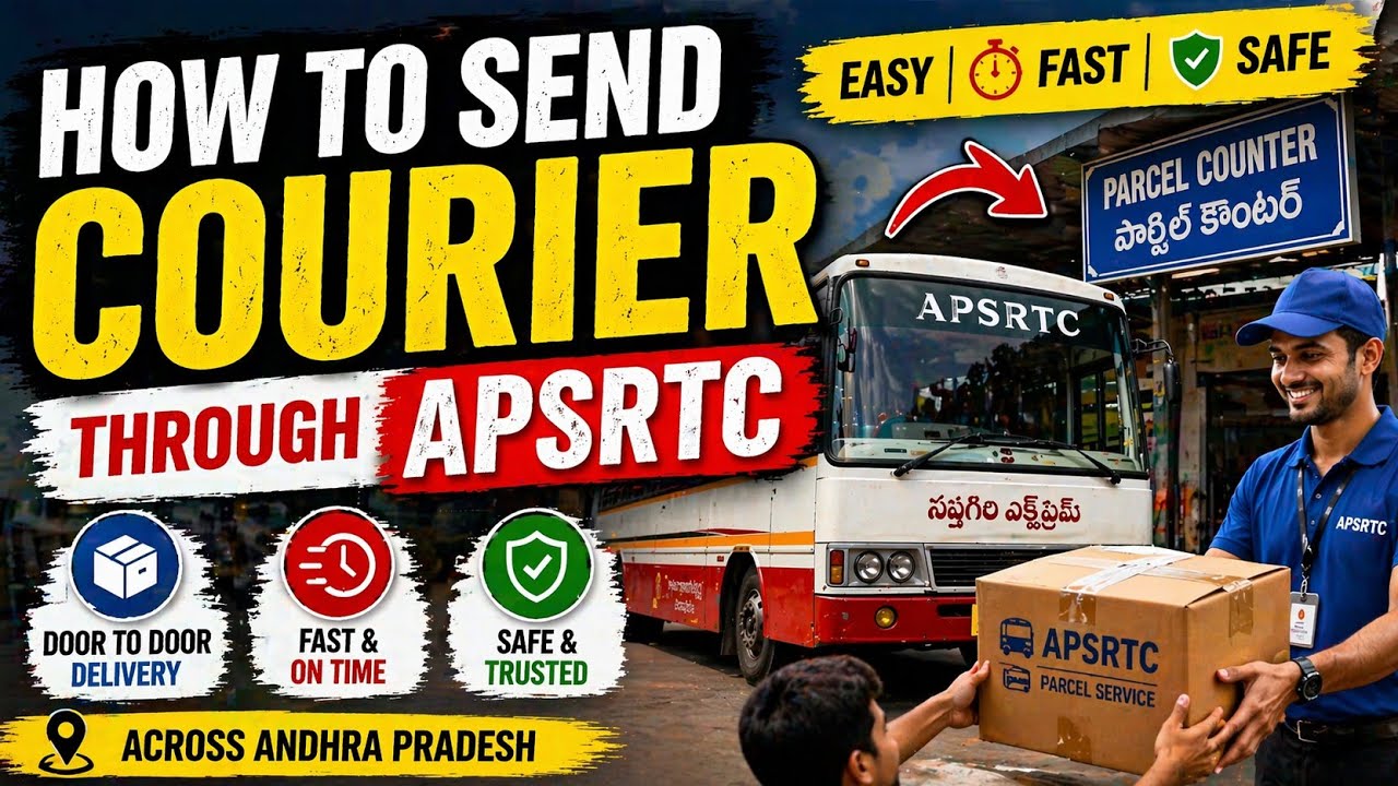 How to send courier through APSRTC| APSRTC dwara courier ni papadam ela 🤔🤔??|