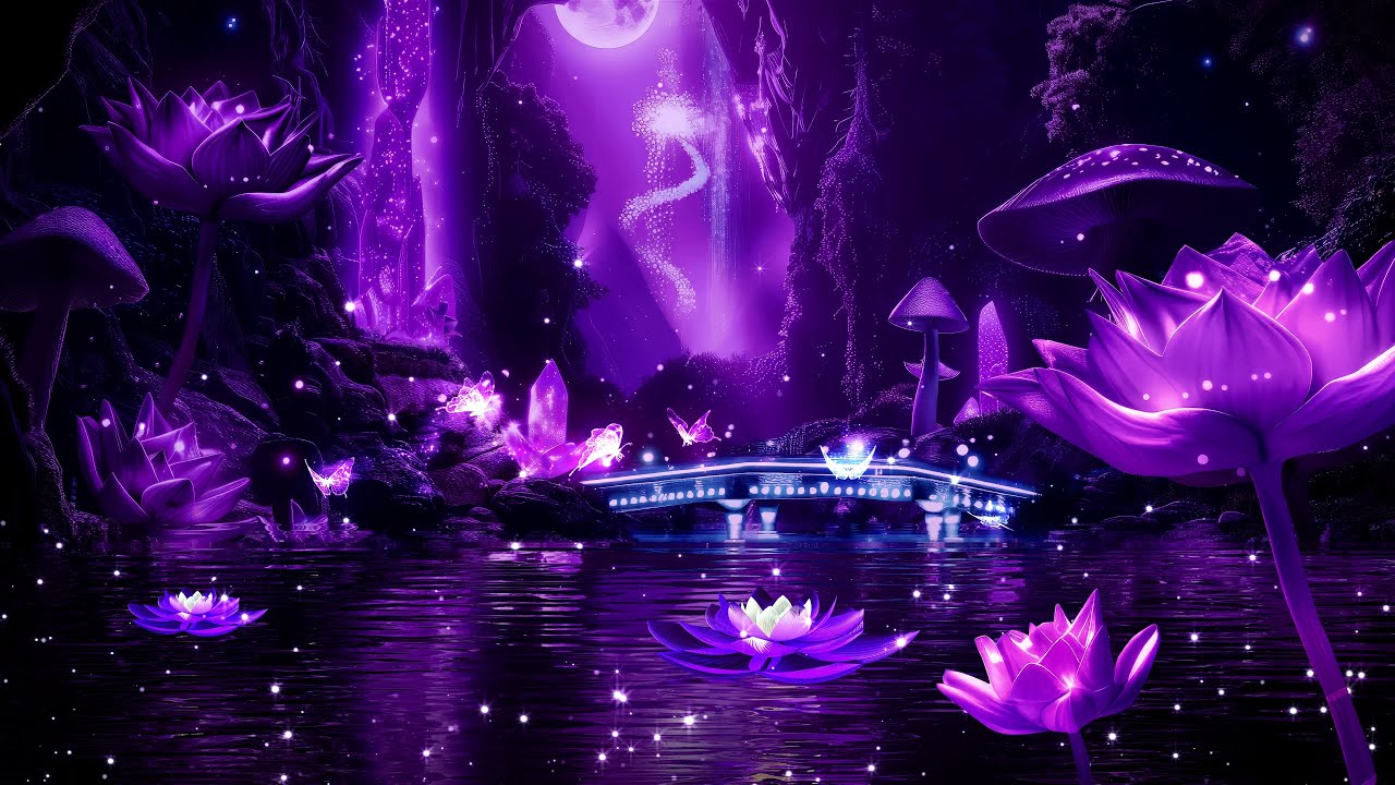 Magical Night 💜 Calm Deep Sleep Music 🎵 Fall Into a Peaceful Sleep