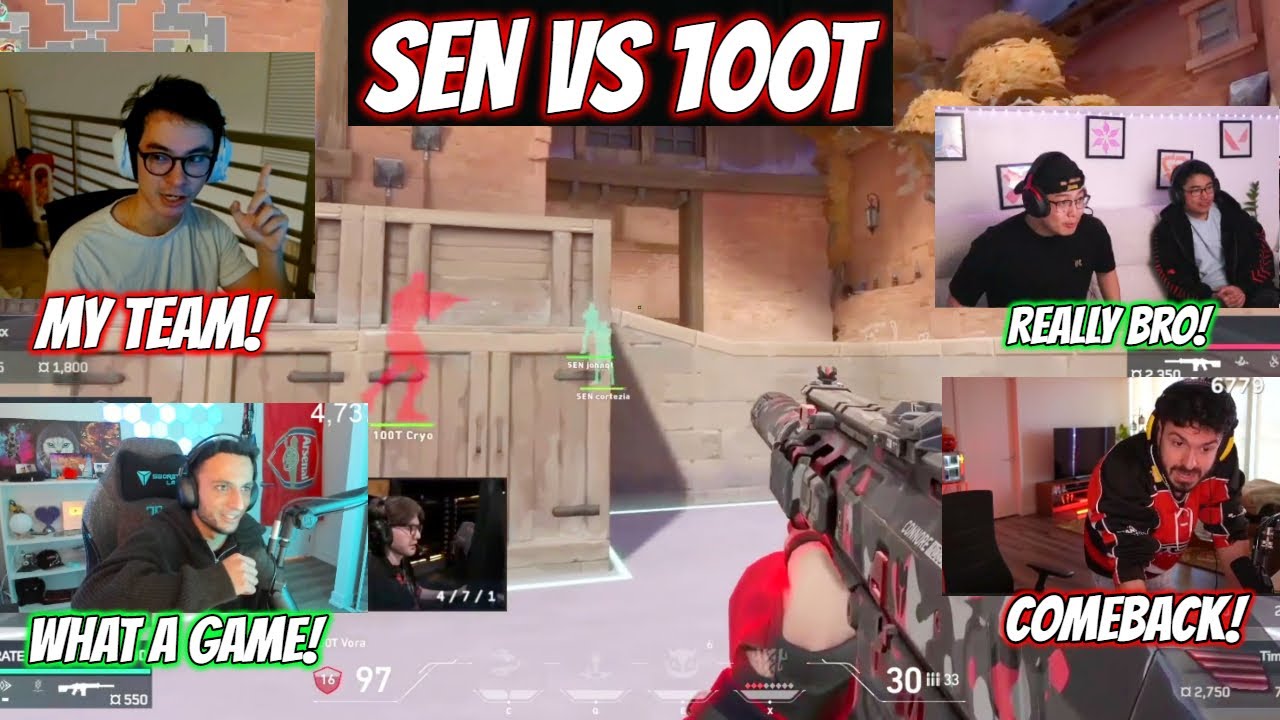 MIBR Zekken FNS Tarik s0m & Shanks React to Sen vs 100T Pure Cinema in VCT Kickoff