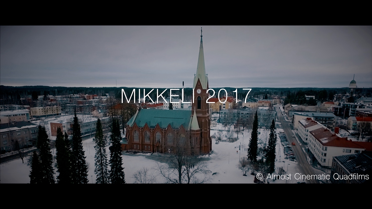 Mikkelin yllä - Flying over wintery Mikkeli 2.7k