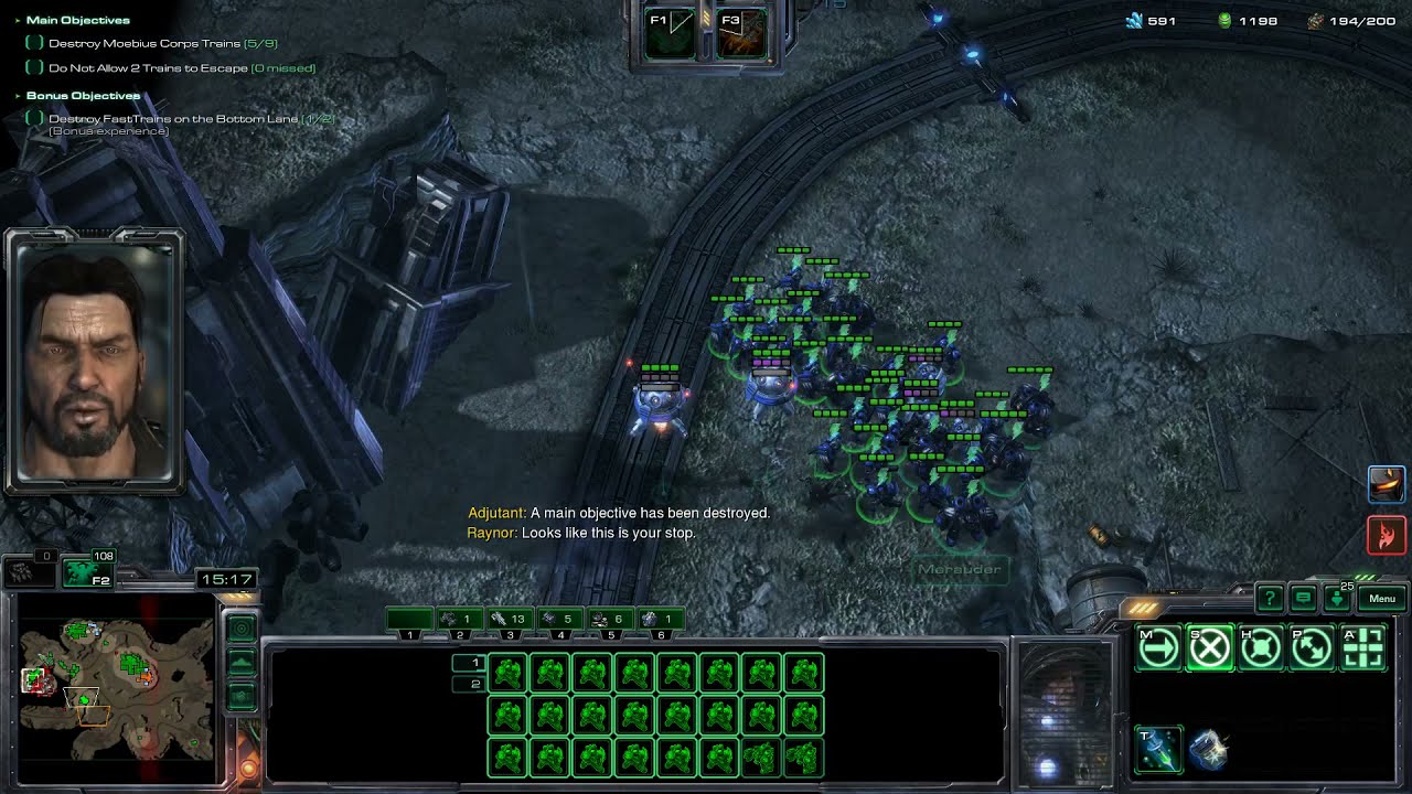 Starcraft Co-op - Oblivion Express Full Clear Solo in 16:59 (Raynor, Brutal)
