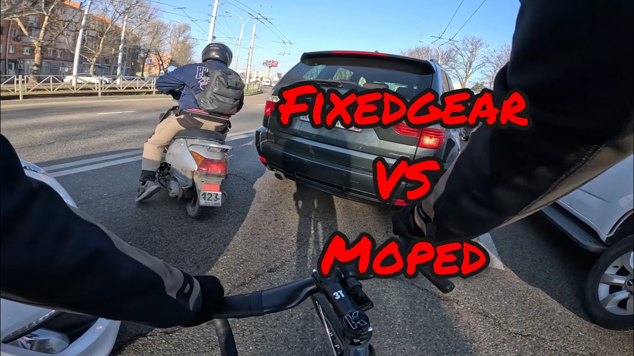 Удираю от «мотобата» по пробкам | Fixedgear Tsunami 48/17