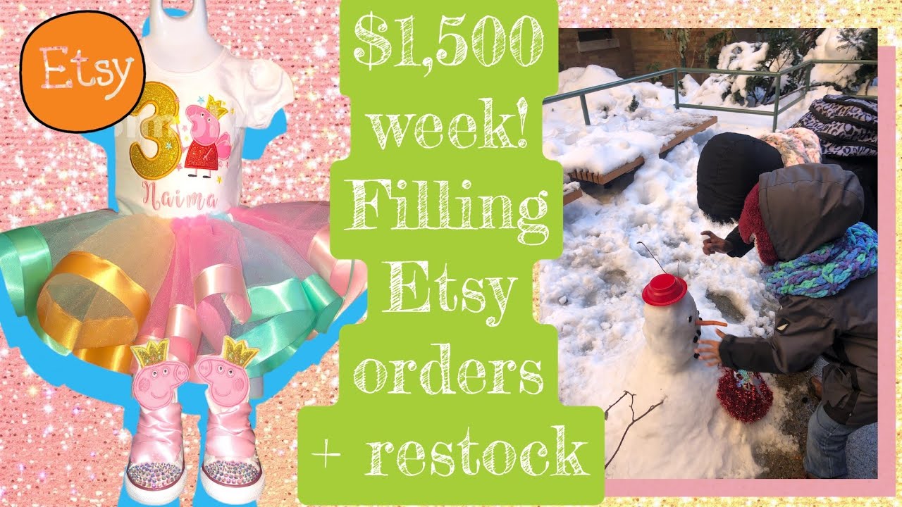 Studio Vlog 15 - Work With Me - Filling Etsy Orders + Restock 📦