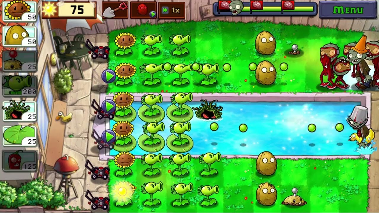 Plants vs Zombies - Android Gameplay | Adventure | Pool | Level 7
