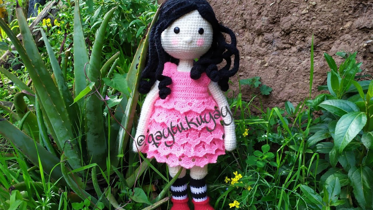 #AMIGURUMI * MUÑECA SANTORO  *TEJIDO A CROCHET -  vestido