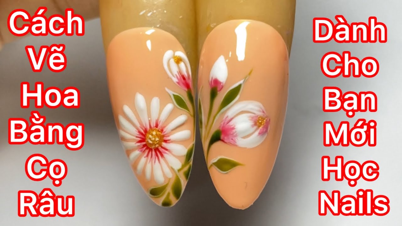 Cách vẽ hoa nhanh đơn giản bằng cọ râu