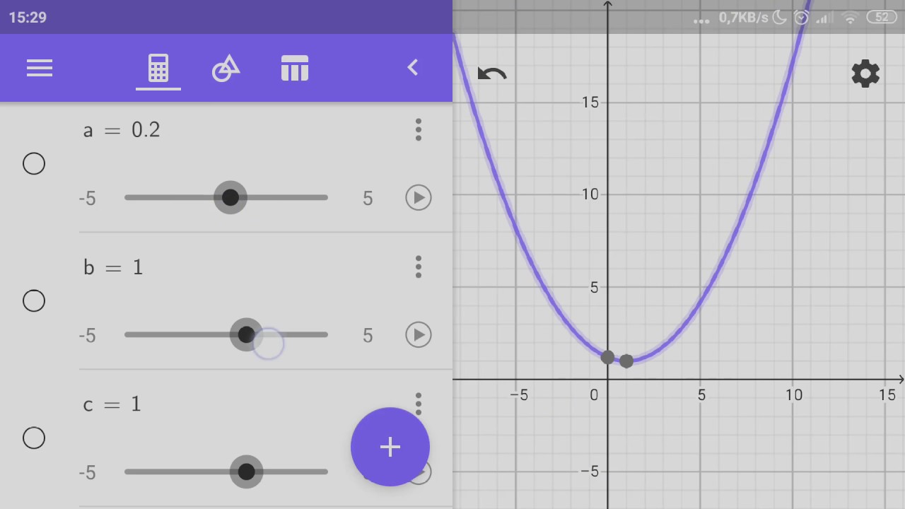 Cepte Geogebra- Fonksiyonlar 1