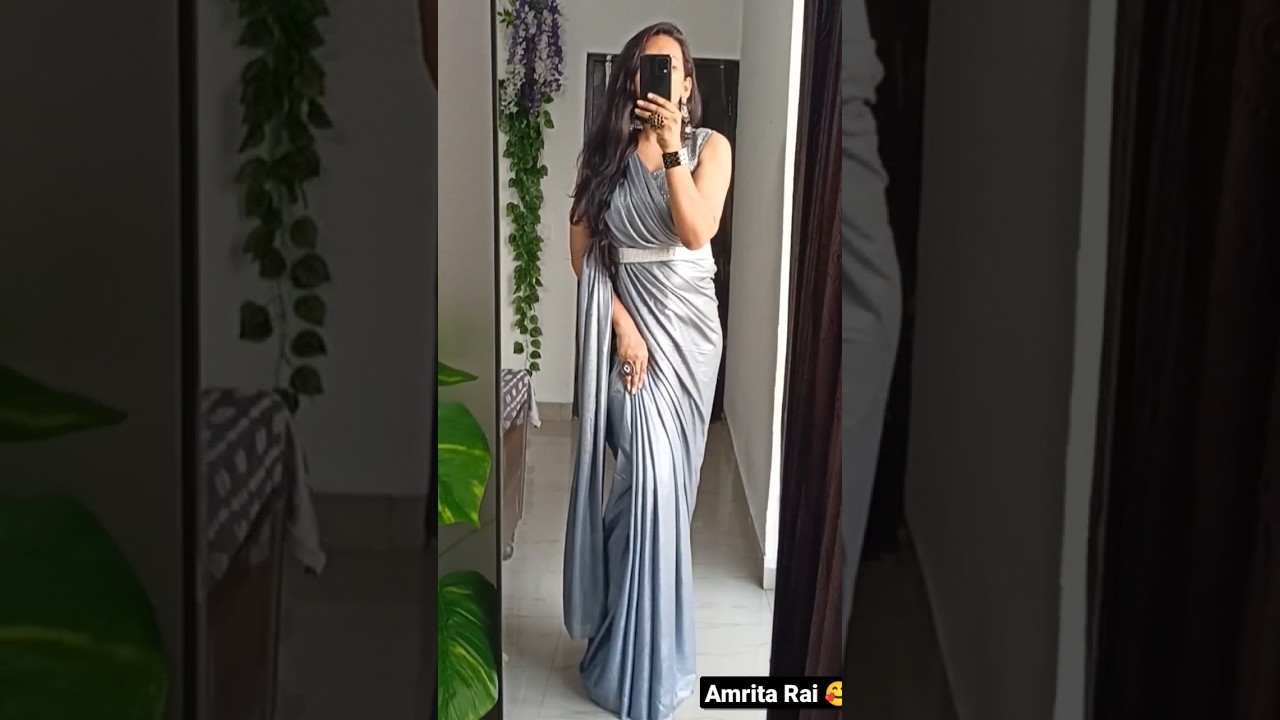 Farewell look saree styling | Party wear saree look | #youtubeshorts #trending #shortvideo #viral