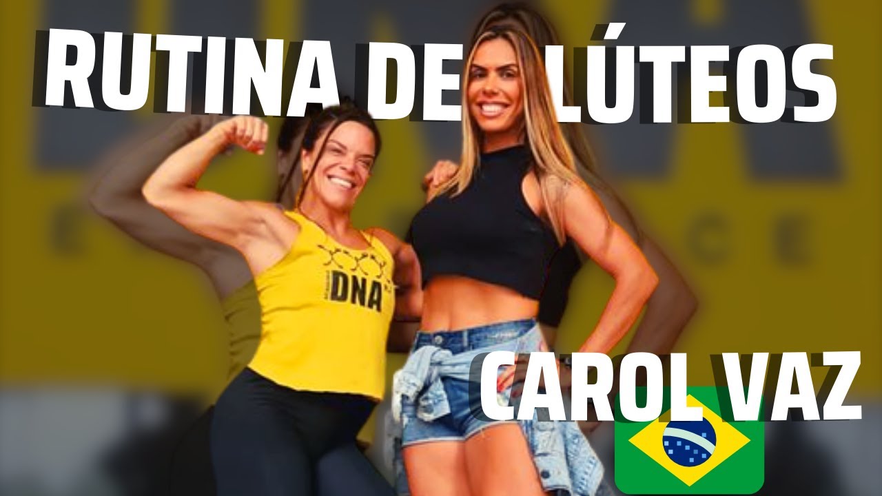 Rutina de glúteos en casa o gym Carol Vaz Español