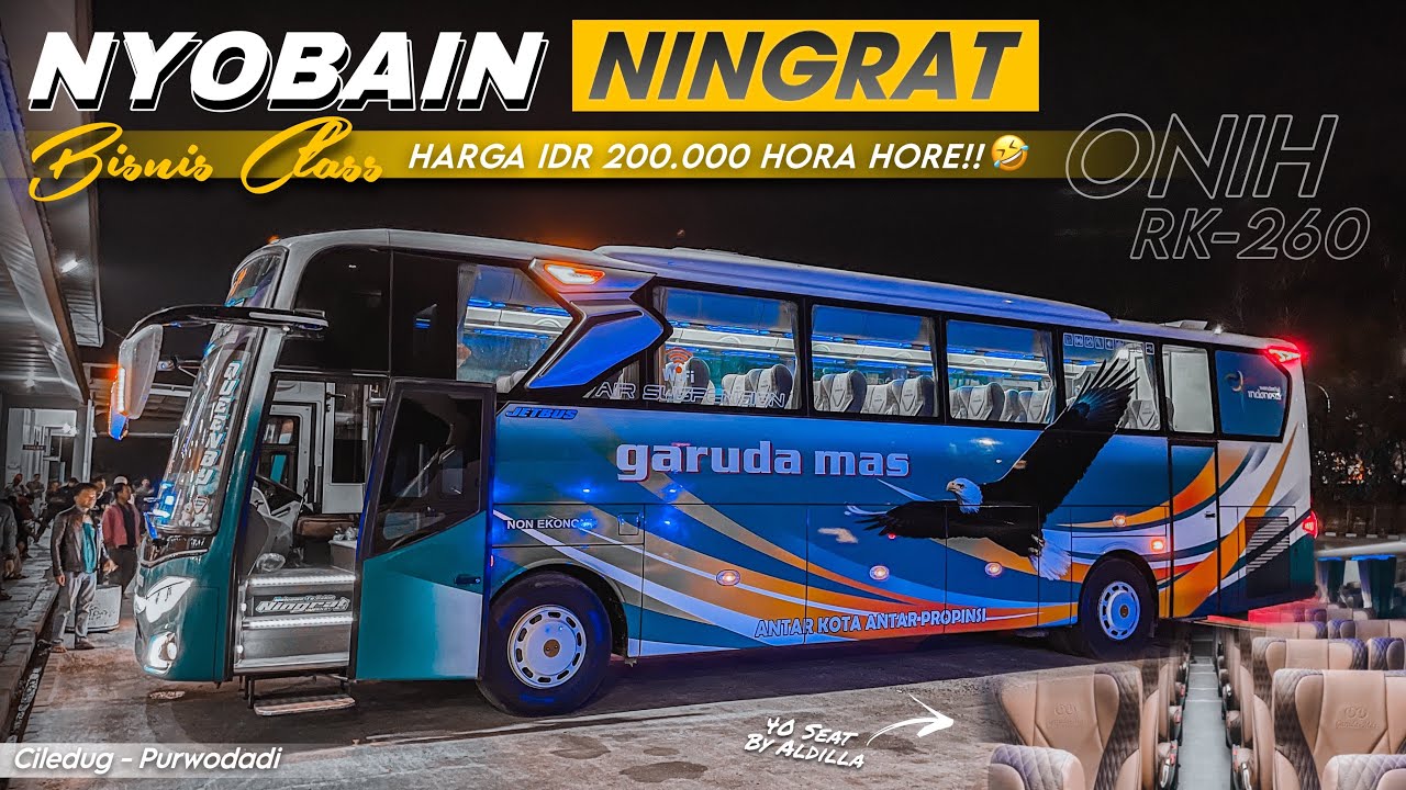 BISNIS CLASS PALING OKE ✨- Trip Report Garuda Mas Ningrat Menu Makan Terbaik | Ciledug - Purwodadi