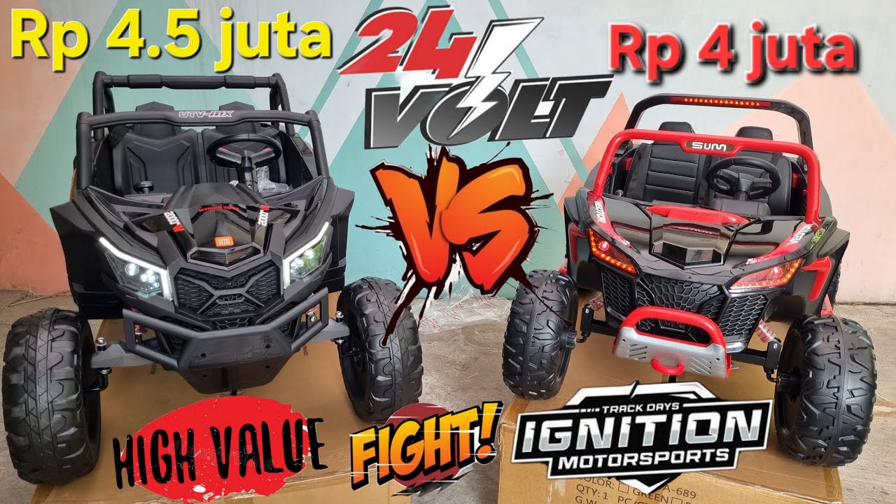 UNIKID 803 VS  YUKITA VECTOR 689 Mainan Anak Mobil Aki JEEP Electric Kids Car Toys