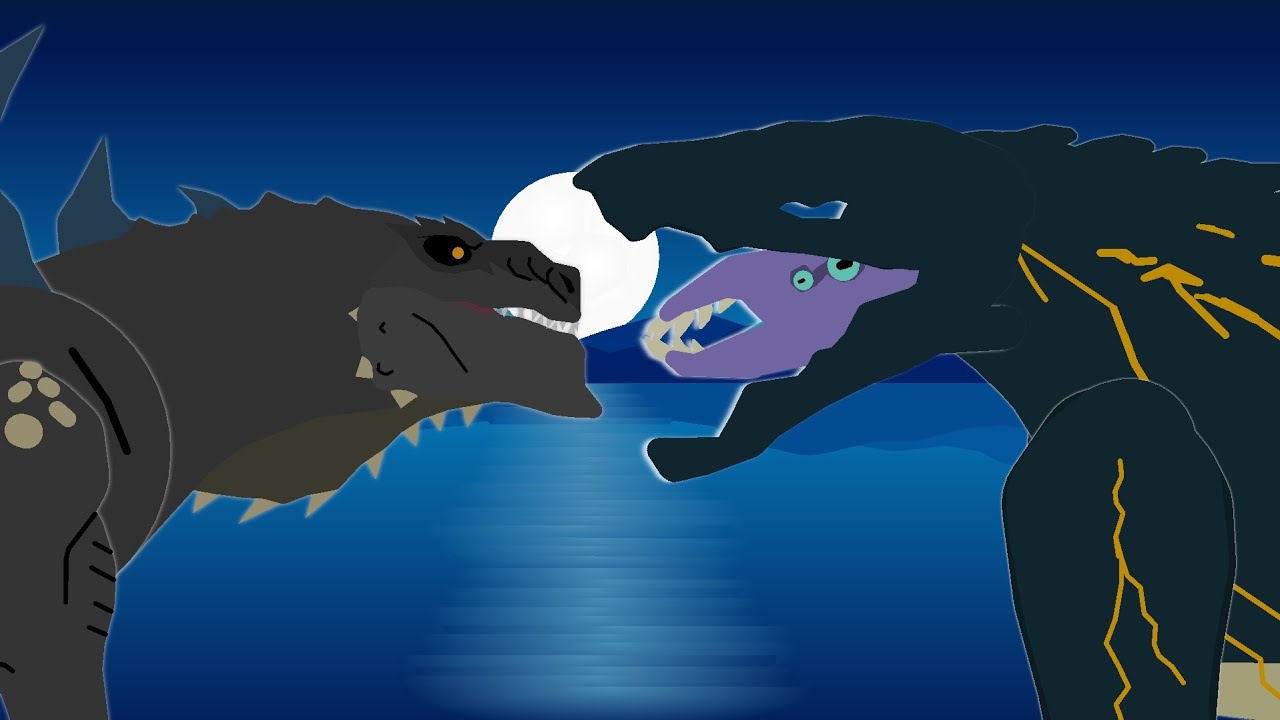 Zilla Jr vs Raiju: Kaiju Battle / Stick Nodes Animation