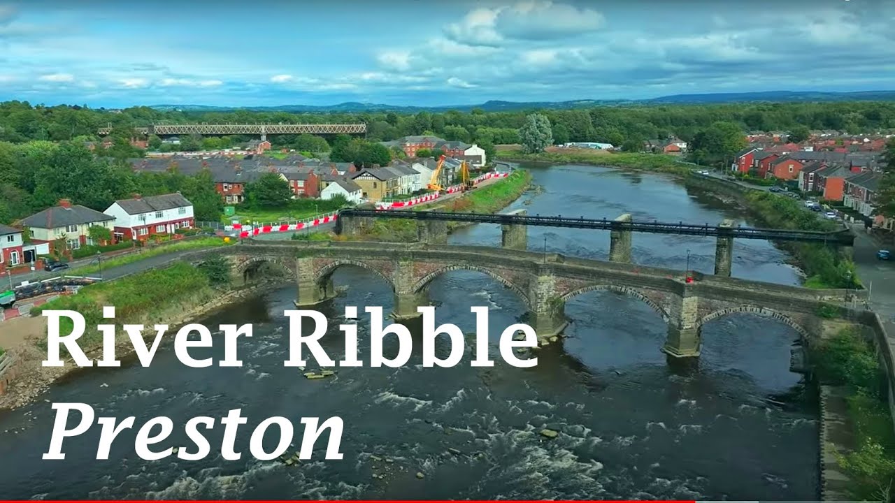 River Ribble - August 2023 #lancashire #preston #drone #dronevideo #river #bridge #railway