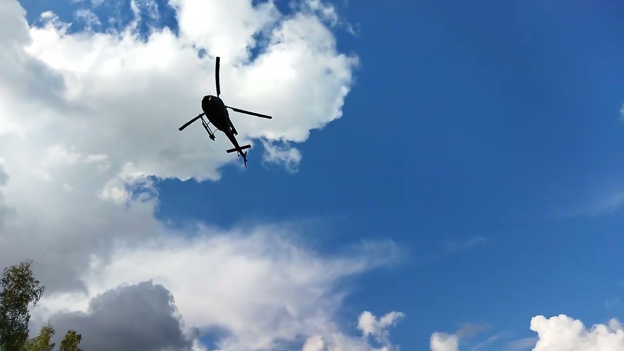 WRC Helicopter Chase Camera takeoff at Ouninpohja 2024