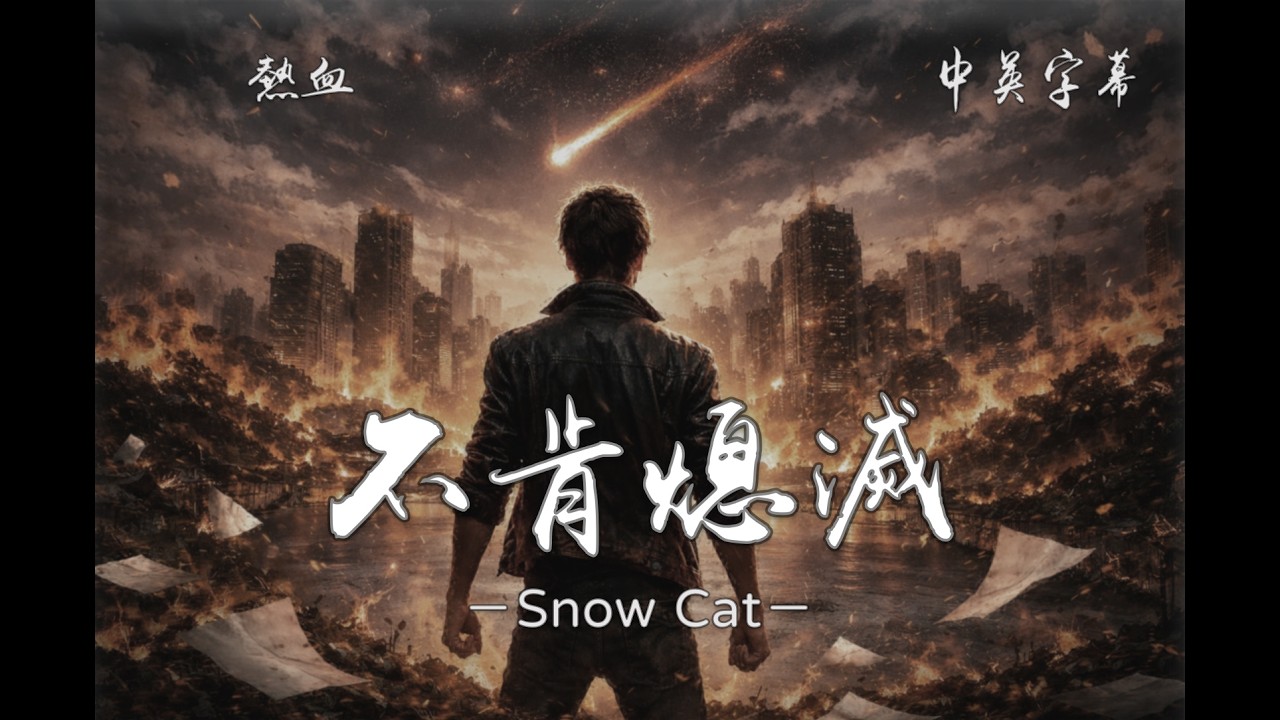 不肯熄滅 | 男聲熱血華語搖滾情歌 | 爆發高音 | Lyric Video | Snowcat Music
