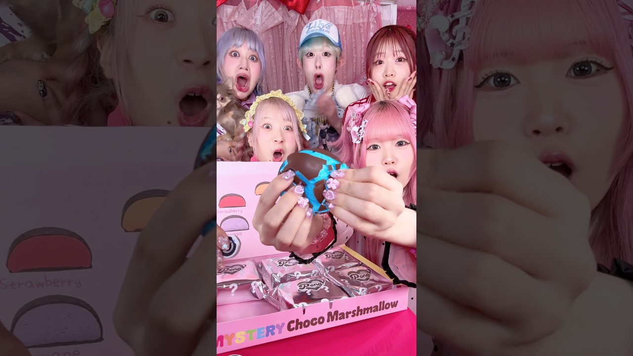 ウィピでミステリーチョコマシュマロチャレンジ❤️💜🩵🩷💛#shorts #asmr #food #スイーツ #お菓子