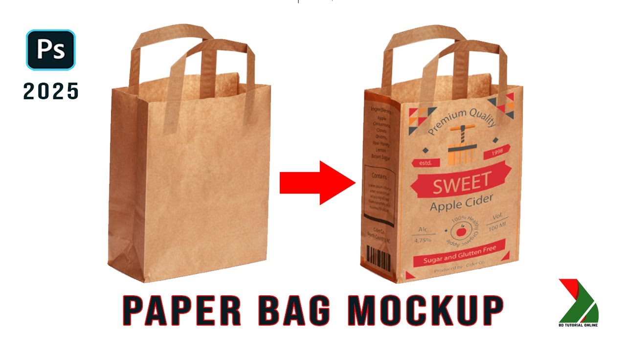 How to Make Paper Bag Mockup in Photoshop 2025
