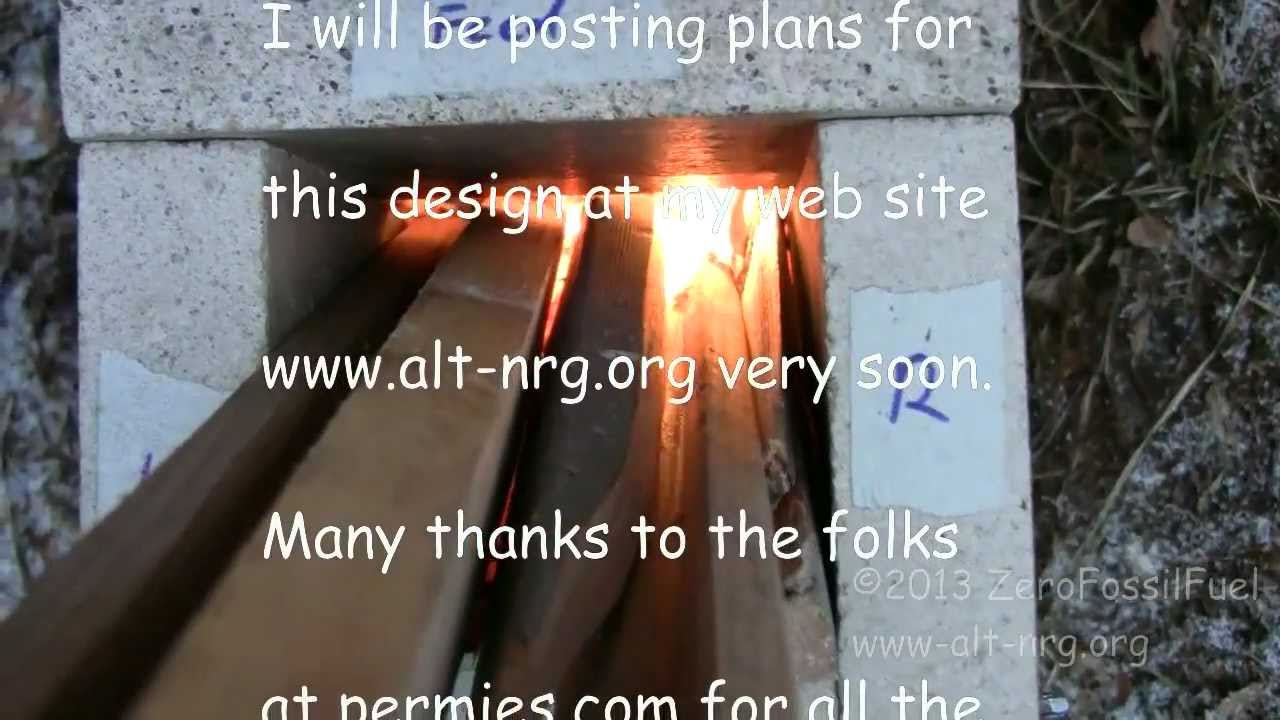 #324 1st burn of Rocket Stove!