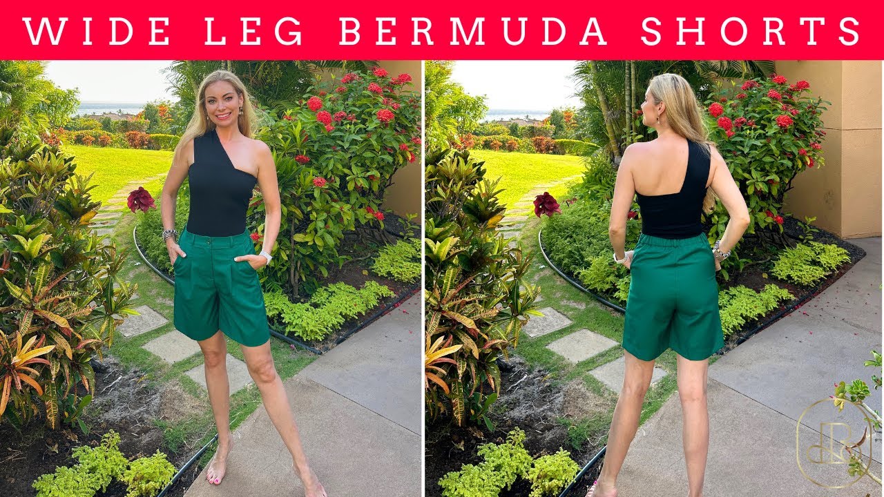 Casual Chic: Women&rsquo;s Elastic Waist Bermuda Wide Leg Short | HOTOUCH Womens Bermuda Shorts