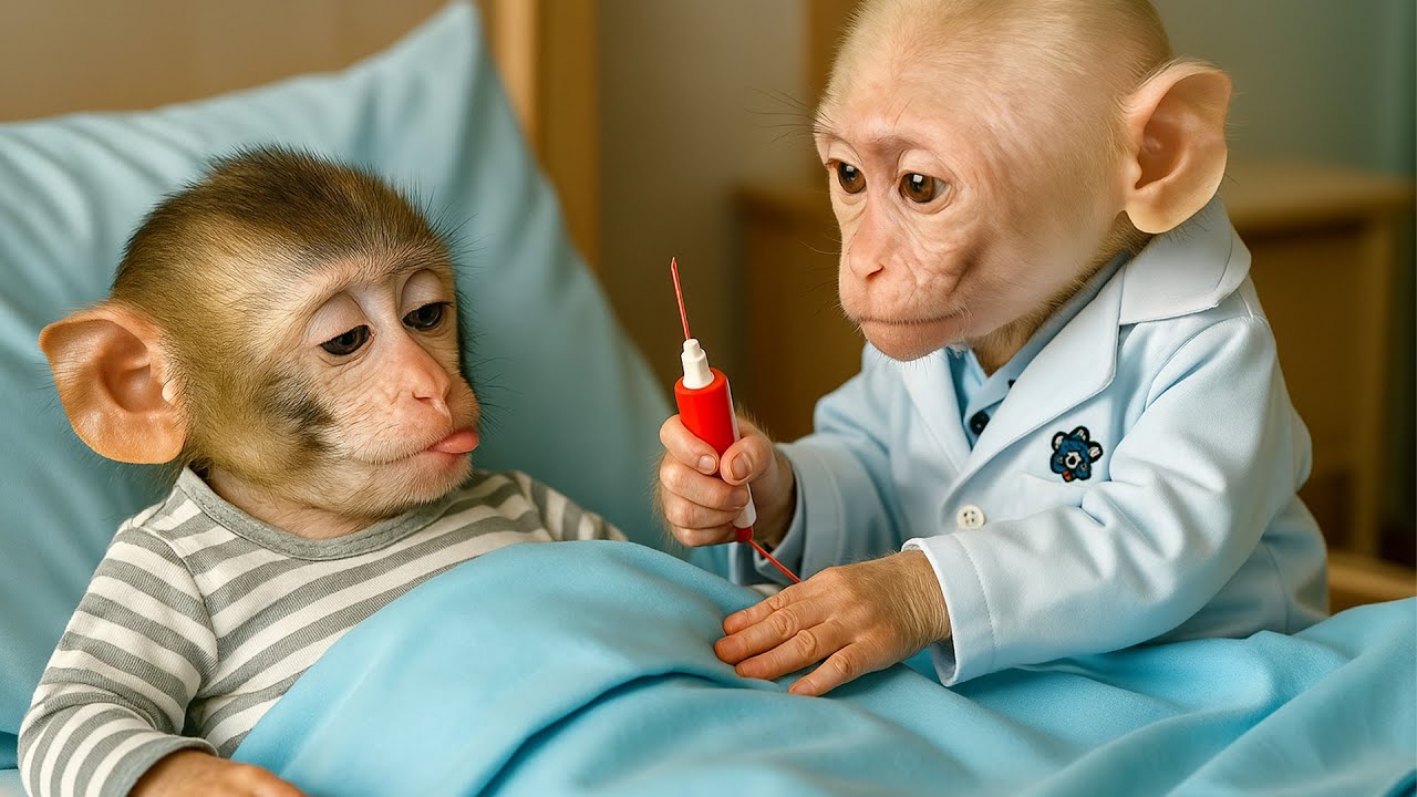 Doctor Monkey Lily Treats a Sick Cute Baby Monkey! | LILY MONKEY TDC