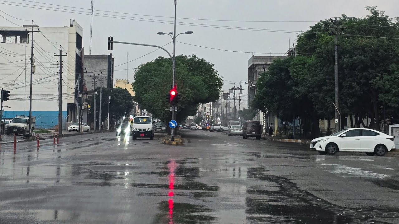 کەلاری جوان Kalar 4K Video - Winter Rain - Driving