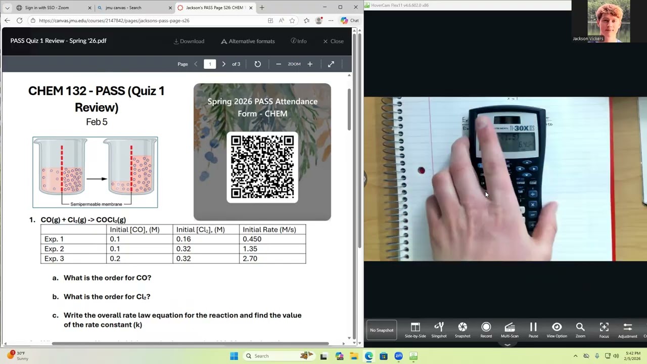 Exam 1 Review - Gen Chem 2