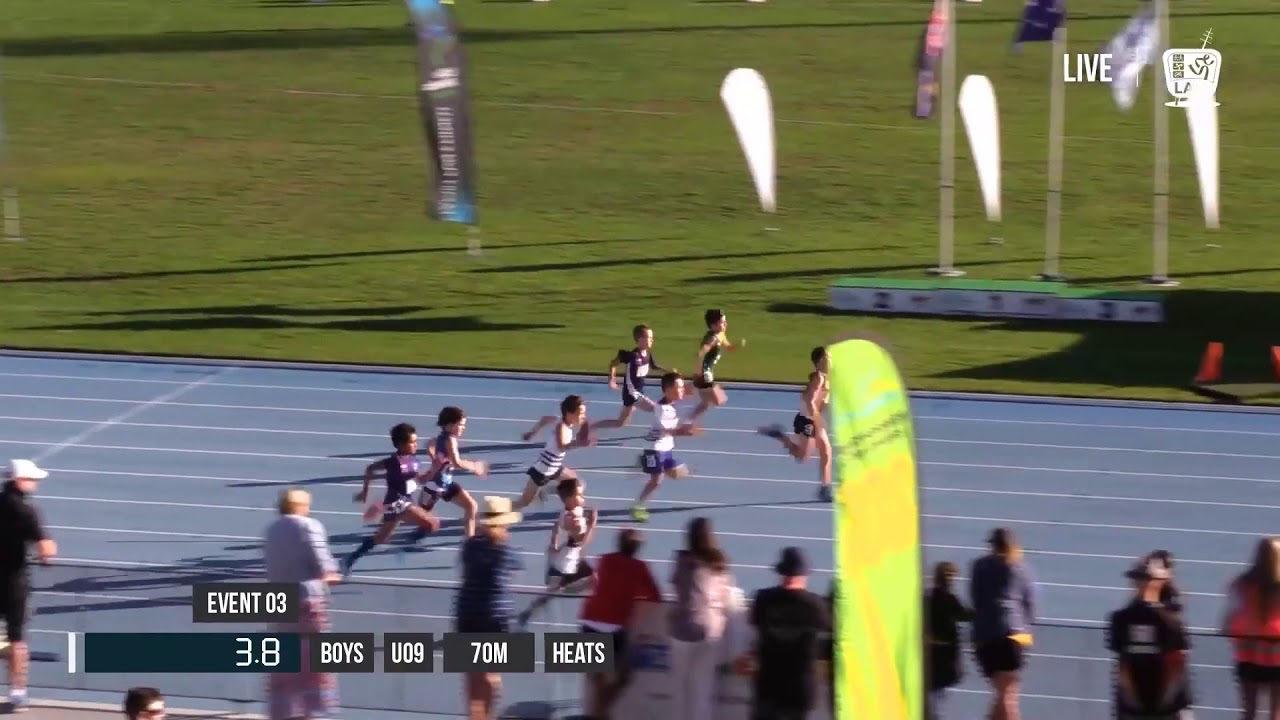 BOYS U09 70M HEAT 2 - 2018 STATE TRACK AND FIELD CHAMPIONSHIPS // LAVicTV
