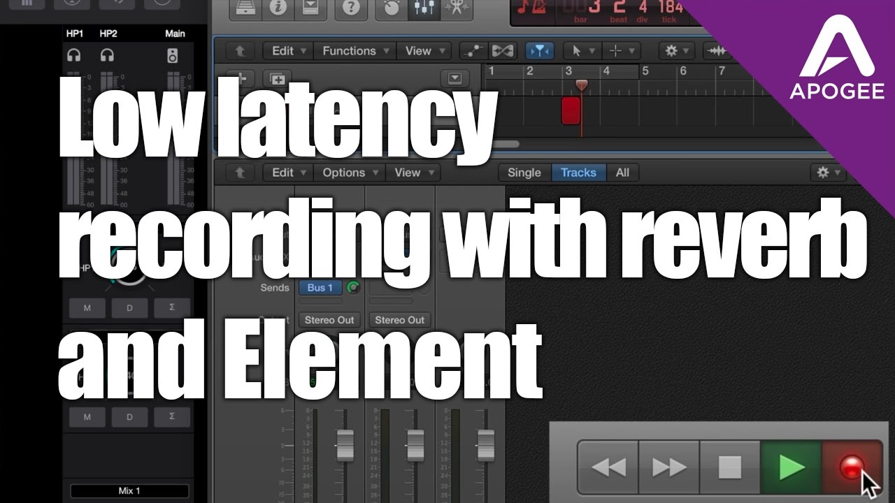 Apogee Element Control Tutorial - Low Latency Recording with Reverb