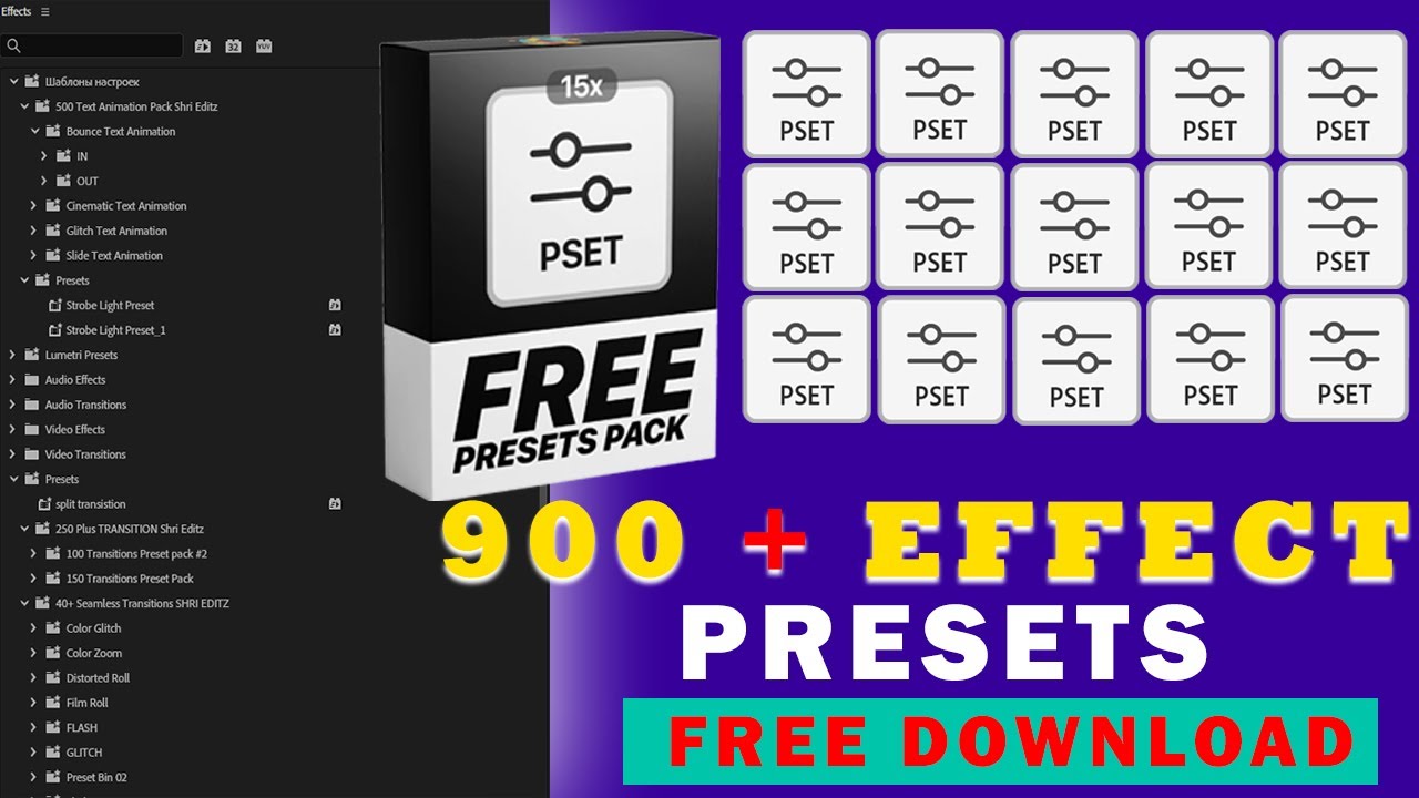 900+ Free Transitions For Premiere Pro | Premiere Pro Presets Free Download | Premiere Pro Presets