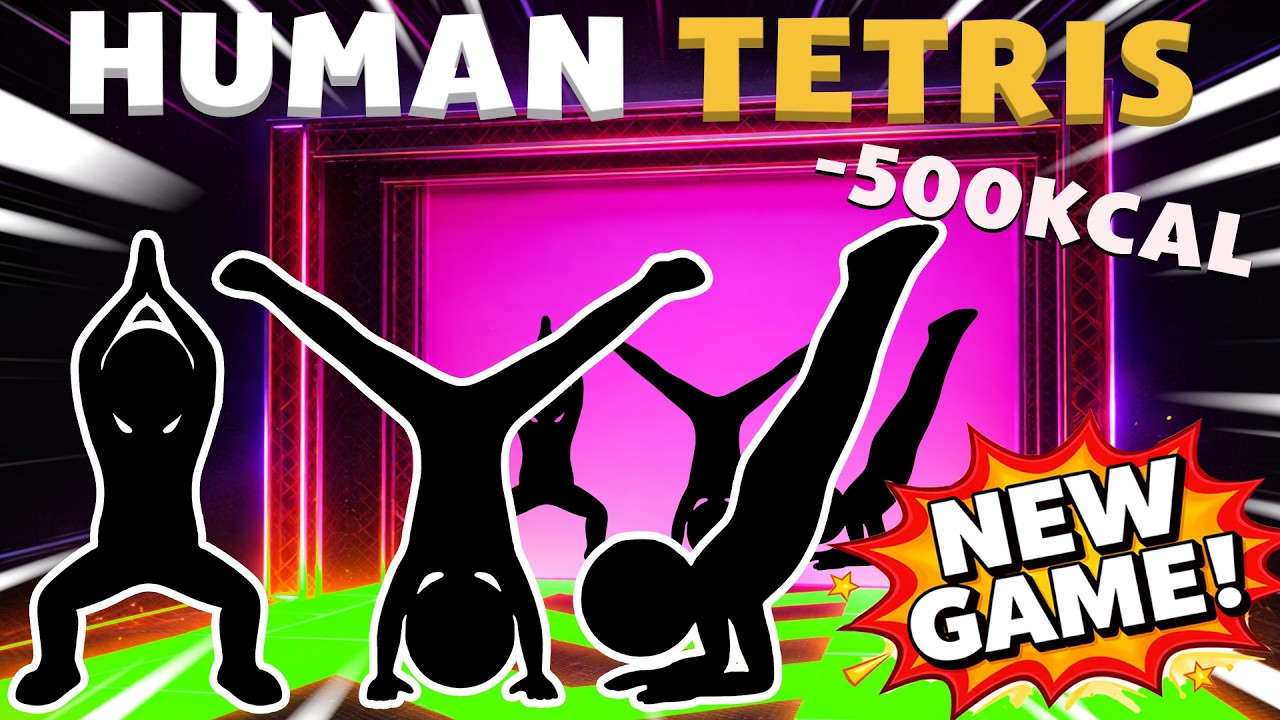 HUMAN TETRIS | Immersive Interactive Warm Up |- 400 kcal | Part 3