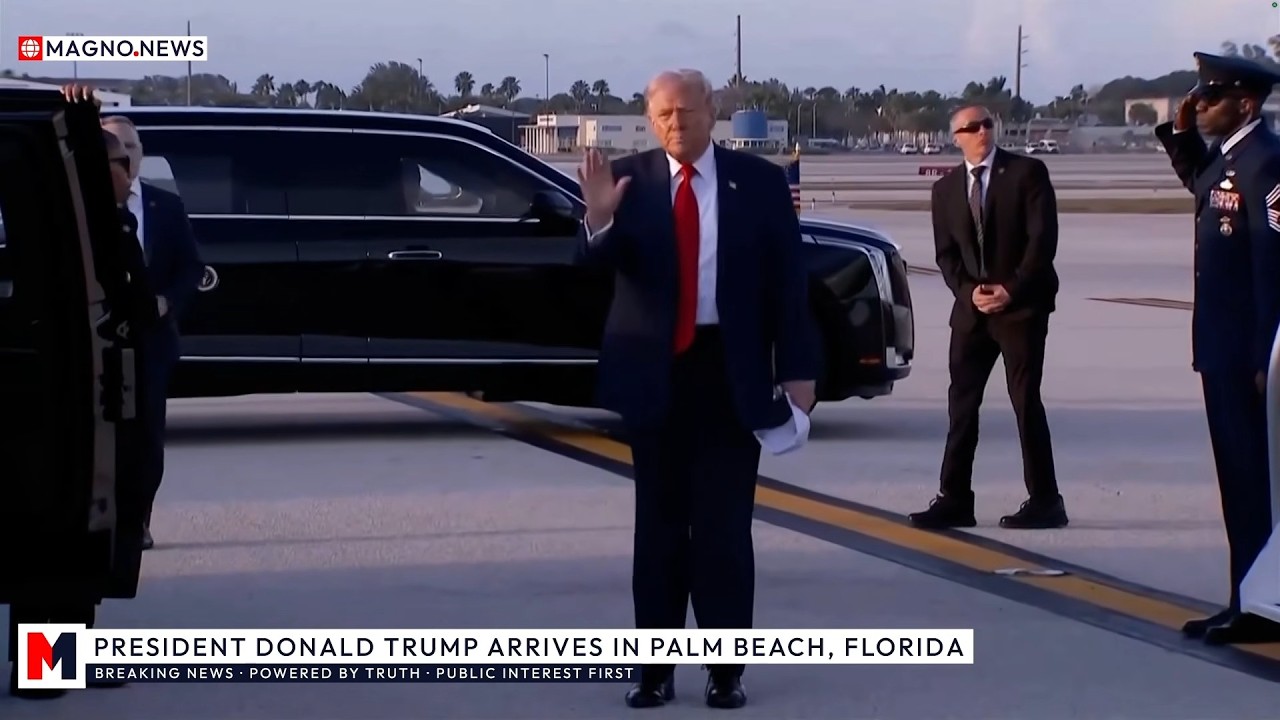 🇺🇸 Donald Trump arrives in Palm Beach, Florida for Sunday break at Mar-a-Lago