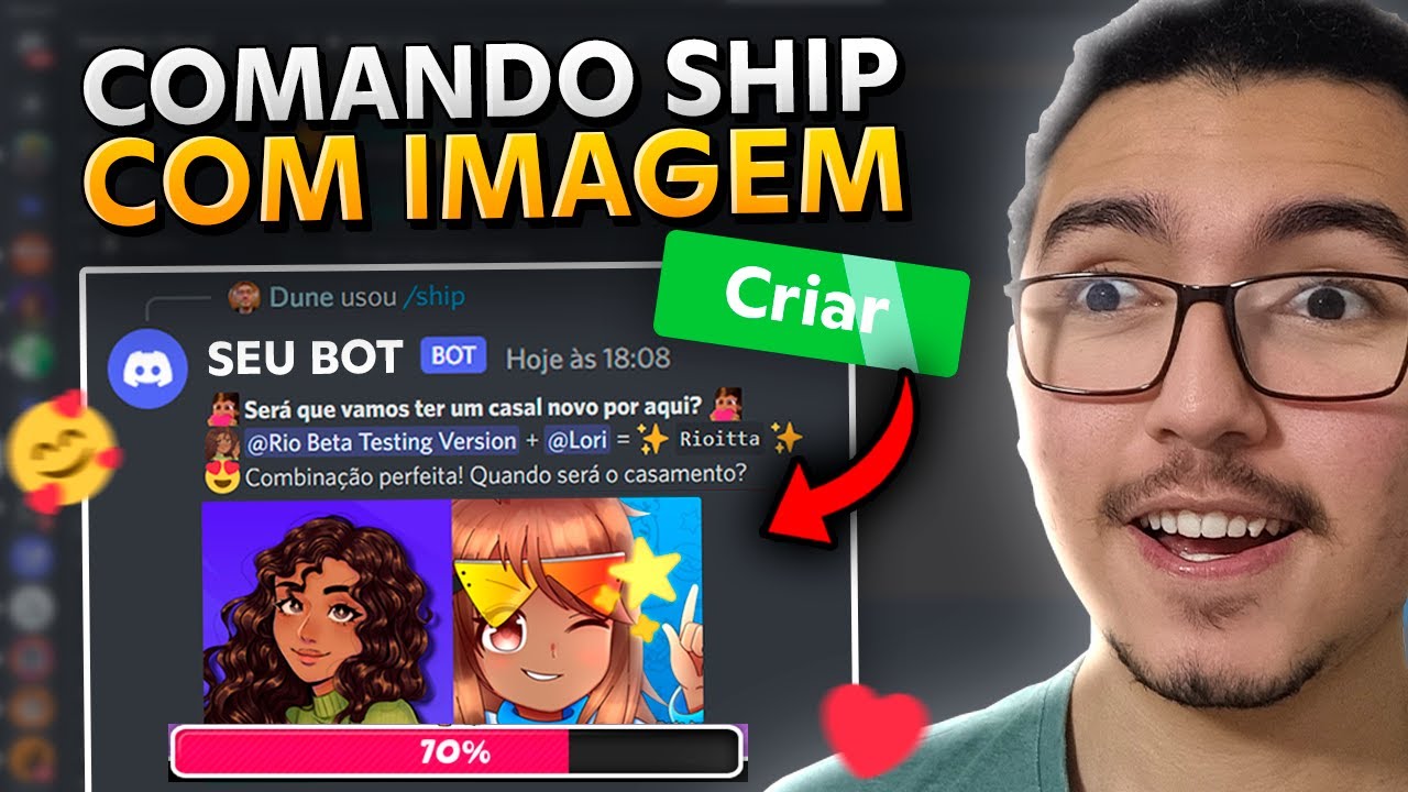Como criar COMANDO DE SHIP com IMAGEM para seu BOT em Discord.py