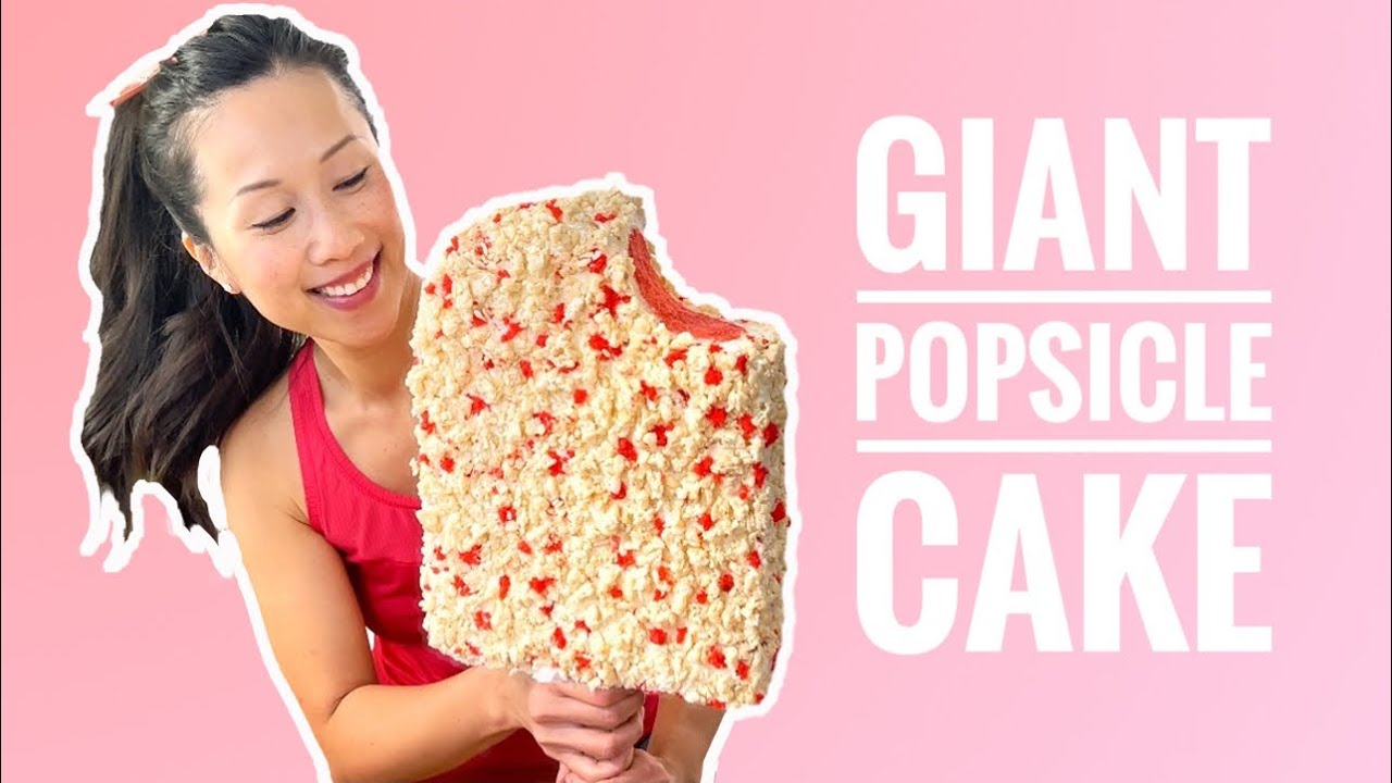 Giant Strawberry Shortcake Popsicle CAKE | Cake Tutorial | Cocobelly Cakes
