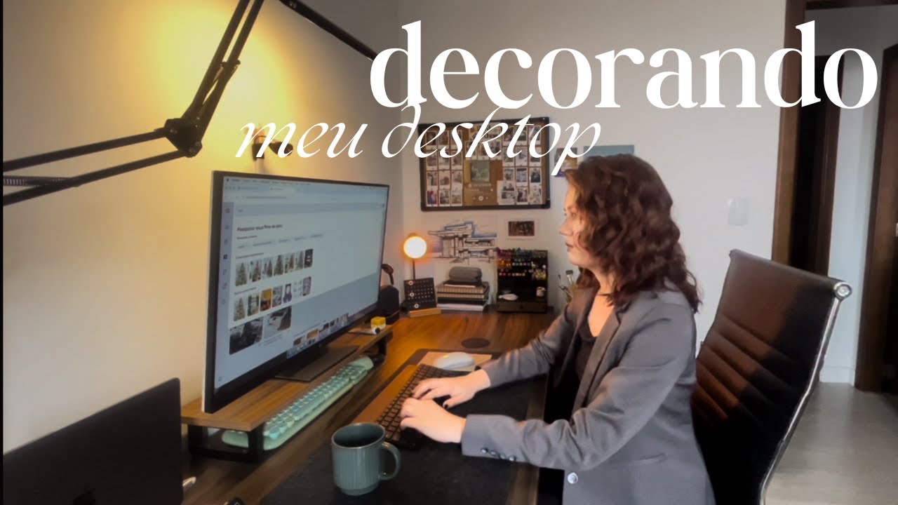 Decorando Meu Desktop em Apartamento Alugado | Texturas, Iluminação Indireta e Achadinhos da Shopee