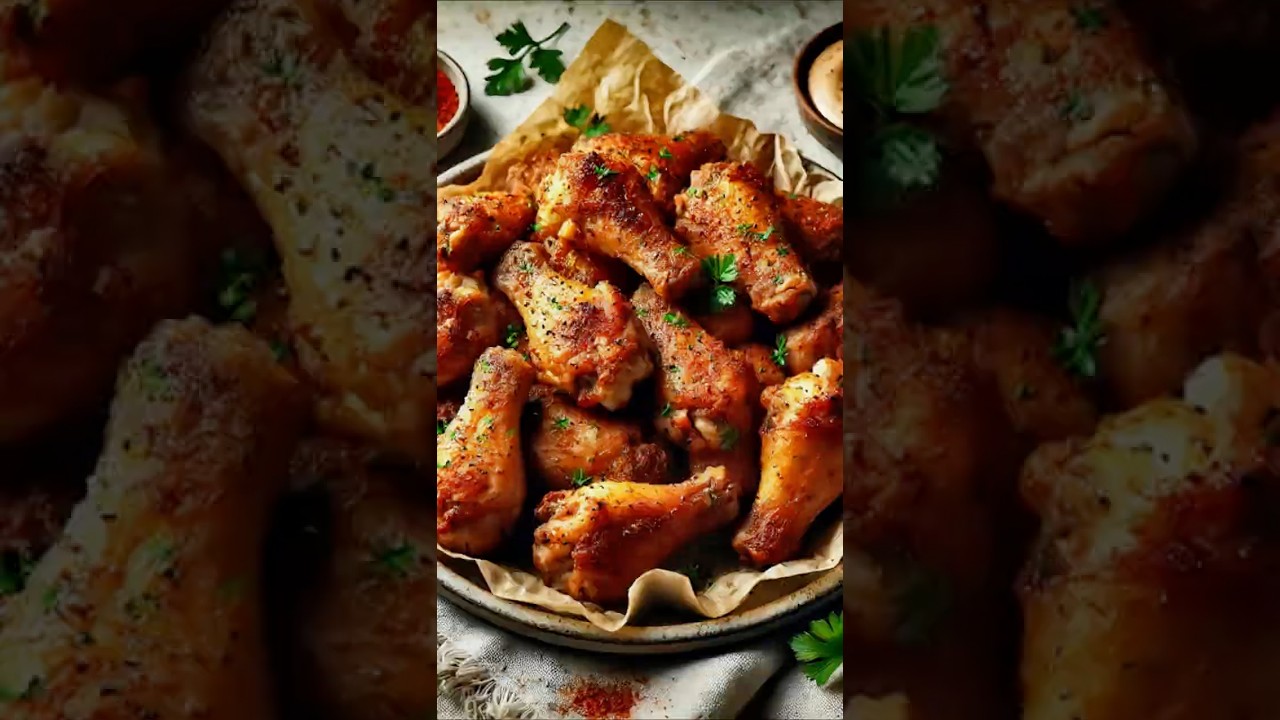 🔥 CRISPY air fryer chicken wings in under 20 minutes! Perfect for a quick snack or game day treat.